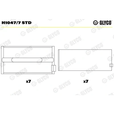 Afbeelding van Glyco Hoofdlager H1047/7 STD