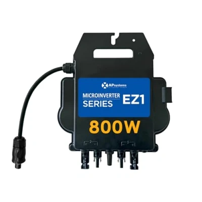 Afbeelding van APsystems EZ1 M 800 W micro omvormer met wifi en Bluetooth gereduceerd tot 600 W, PV VDE gecertificeerd, plug &amp; play omvormer, ideaal voor balkoncentrale