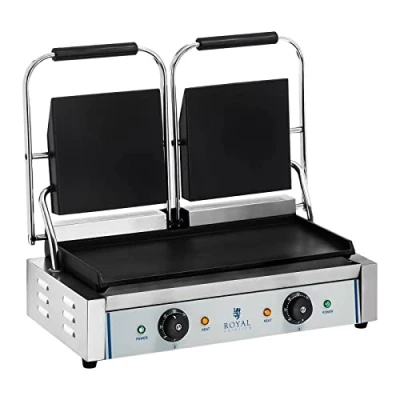 Afbeelding van Royal Catering Dubbele contactgrill glad 2 x 1800 W