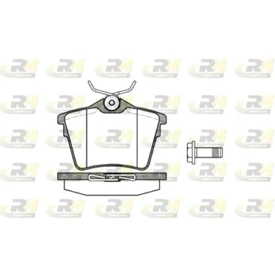 Afbeelding van ROADHOUSE 21103.00 Remblokkenset Achteras Met schroeven toebehoren, veer CITROËN: C5 3, VOLKSWAGEN: New Beetle Hatchback, PEUGEOT: 607 Saloon