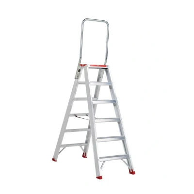 Afbeelding van Altrex dubbele trapladder Sierra 2x6 treden met steunbeugel