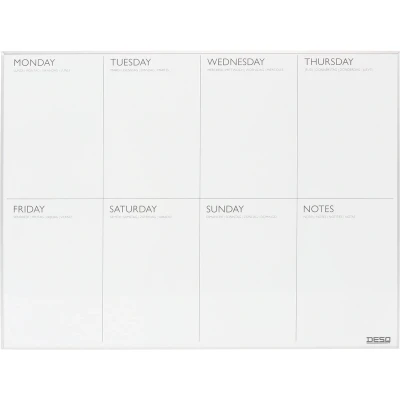 Afbeelding van Desq magnetische weekplanner ft 45 X 60 cm planbord