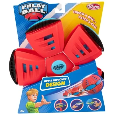 Afbeelding van Wahu Phlat Ball Classic Rood vang en werpspel Gooi een schijf, bal! 25 jaar editie!