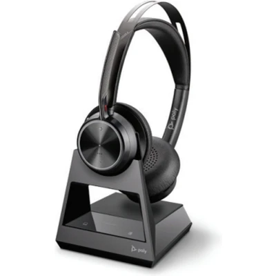 Afbeelding van POLY Voyager Focus 2 Office Headset Bedraad en draadloos Hoofdband Kantoor/callcenter USB Type A Bluetooth Oplaadhouder Zwart
