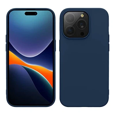 Afbeelding van kwmobile telefoonhoesje geschikt voor Apple iPhone 14 Pro Hoesje smartphone Back cover in marineblauw