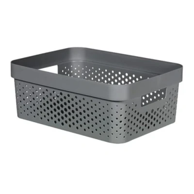 Afbeelding van Curver Infinity Dots Opbergbox 11L Antraciet