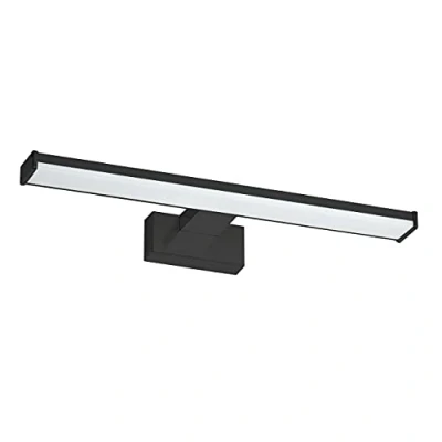 Afbeelding van oktaplex lighting Led spiegellamp, 40 cm, zwart, wandmontage, 3000 K, warmwit, 8 W, 570 lm, badkamer, badkamerlamp