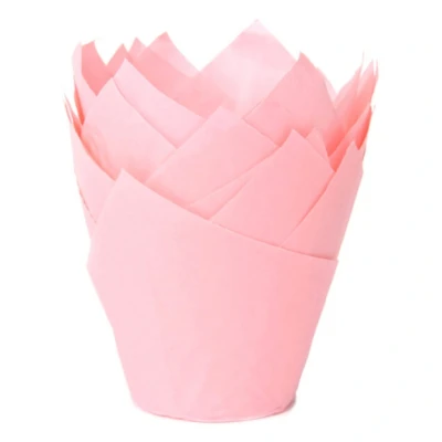 Afbeelding van Muffin Cups HoM Tulp Baby Roze 36st.