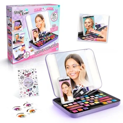 Image de Mallette de maquillage pour enfant avec miroir LED et porte téléphone Style 4 Ever Canal Toys