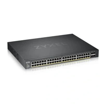 Afbeelding van Netwerk: Switches: Zyxel 52 Port Smart Managed PoE+Switch 48x G
