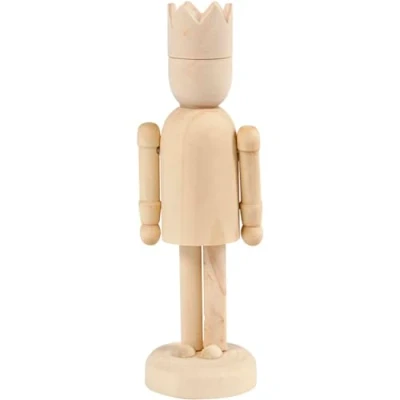 Afbeelding van Creotime Houten Figuur Kroon 13 Cm Blank Per Stuk