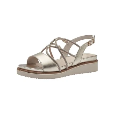 Afbeelding van Tamaris 1 28257 42 sandalen voor dames, Licht Goud