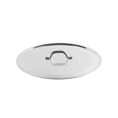 Afbeelding van Pentole Agnelli FAMA2928 plat deksel met handvat, rand en brug, zwaar, aluminium, BLTF, gepolijst, 28 cm