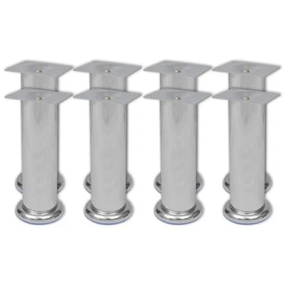 Afbeelding van vidaXL Bankpoten rond 8 st 180 mm chroomkleurig