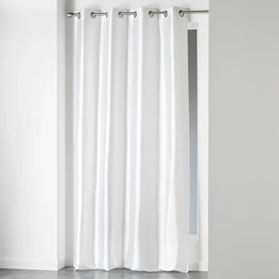 Afbeelding van douceur d&#039;intérieur, Gordijn met ogen (140 x 240 cm) Shana wit, Shantung