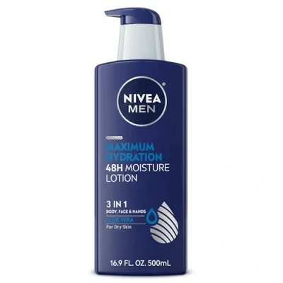 Afbeelding van NIVEA Men Maximum Hydration 3 in 1 Nourishing Lotion 16,9 Fluid Ounce by