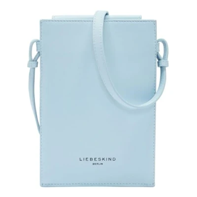 Afbeelding van LIEBESKIND BERLIN Leren Schoudertas Telefoontasje Hilla Mobile Pouch Iceberg Lichtblauw