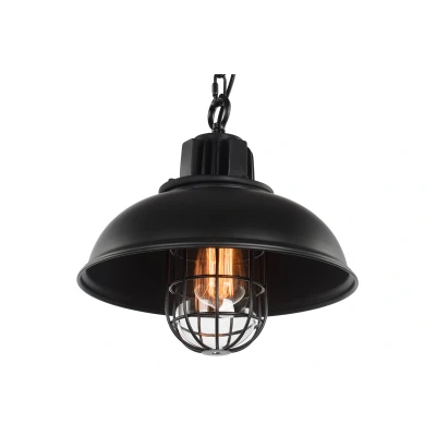 Afbeelding van Brooklyn Vintage Industriele Hanglamp Kooi Met Ketting, Zwart