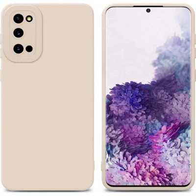 Afbeelding van Cadorabo Hoesje geschikt voor Samsung Galaxy S20 in Fluid CREAM Beschermhoes gemaakt van flexibel TPU silicone Cover Case