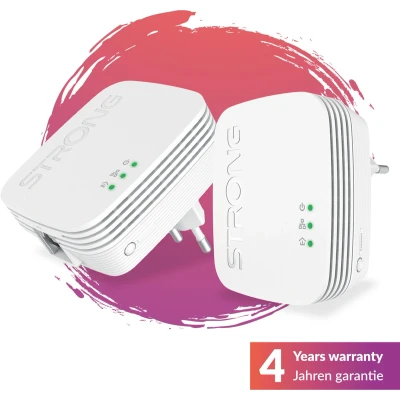 Afbeelding van Strong POWERL600DUOMINI PowerLine netwerkadapter 600 Mbit/s Ethernet LAN Wit 2 stuk(s)