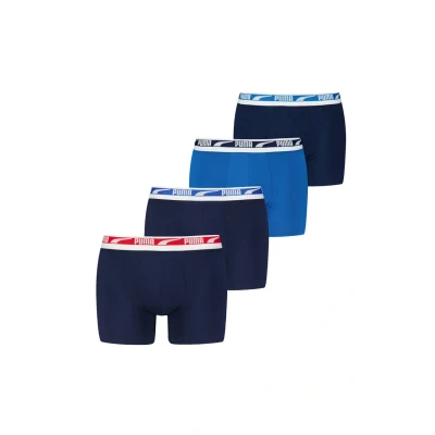 Afbeelding van Puma Everyday LOGO Boxer 4PACK ECOM Onderbroeken, Heren, Maat: Large, Blue combo