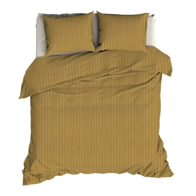 Afbeelding van Satin d&#039;Or Satijnstreep Dekbedovertrek Lits jumeaux 240x200/220 cm Gold