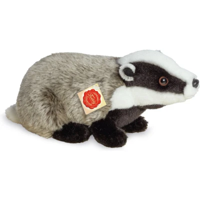 Afbeelding van Hermann Teddy Knuffeldier Das zachte pluche stof premium knuffels grijs 30 cm Dassen