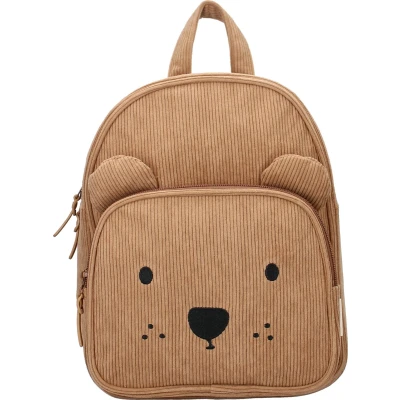 Afbeelding van Kidzroom Porto Beary Excited Rugzak Bruin Beer Ribstof