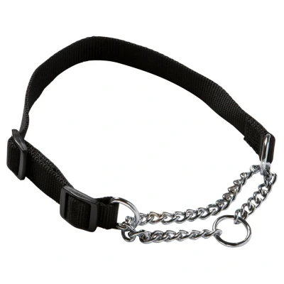 Afbeelding van Adori Slipketting Halsband Nylon Zwart Hondenhalsband 20 35x1.0 cm