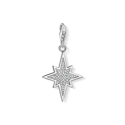 Afbeelding van Thomas SABO Glitzerstern Hanger silvercoloured, Dames, Maat: One Size, Silver coloured