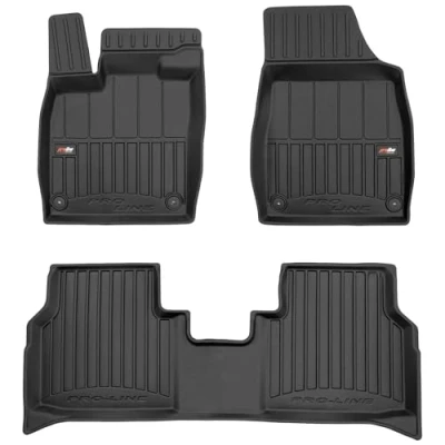 Afbeelding van M MOTOS Rubberen vloermatten voor Skoda Enyaq iV vanaf 2020, verbeter je reiscomfort met de zwarte 3D antislip mat auto, alle weersomstandigheden, bescherming tegen vuil