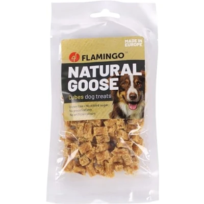 Afbeelding van Flamingo Nature Snack Honden Gans Blokjes 80g 1st 139171