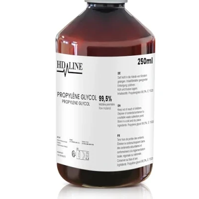 Afbeelding van hd line 250 ml propyleenglycol E1520, perfect voor doe het zelf, farmaceutische kwaliteit, 99,7% zuiverheid, levensmiddelenkwaliteit, ruw materiaal PG, zuiver, veganistisch, pH Eur/USP