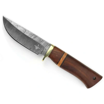 Afbeelding van Njord Branda Damast Hunter Mes Bruin Multitools &amp; Zakmessen