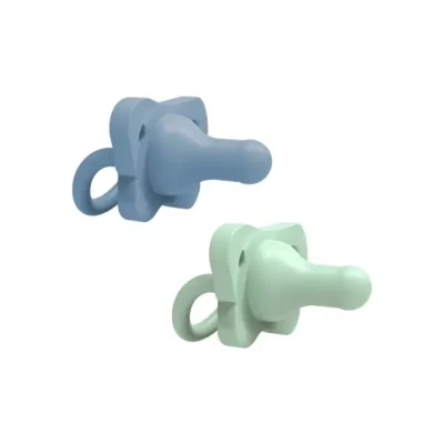 Afbeelding van Dr. Brown&#039;s Fopspeen Dr.Brown&#039;s HappyPaci Siliconen Blauw &amp; Groen 0 6 Mnd
