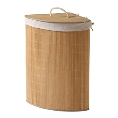 Afbeelding van Hoekwasmand van bamboe H60 cm