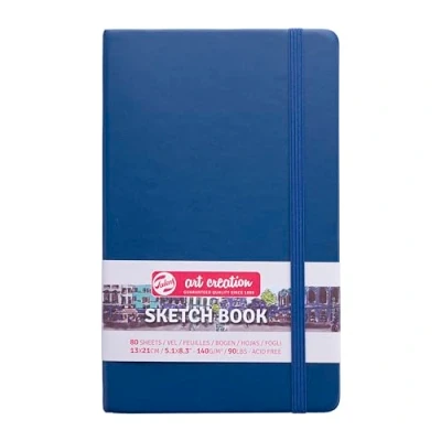 Afbeelding van Royal Talens TAC Schetsboek 13x21 cm 140 gr 80 vel Marine Blauw