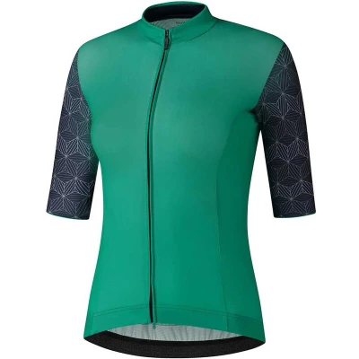 Afbeelding van Shimano Yuri Jersey Met Korte Mouwen Groen S Vrouw