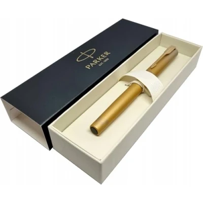 Afbeelding van Parker Vector XL 2179165 vulpen met fijne punt gouden rand, geel