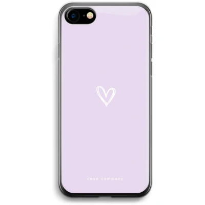 Afbeelding van Case Company® hoesje geschikt voor iPhone 7 Klein hartje paars Soft Cover Telefoonhoesje Bescherming aan alle Kanten en Schermrand