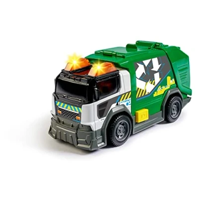 Image de Dickie Toys City Cleaner 15cm Camion Poubelles Jouet pour Enfant Son et Lumière 203302029