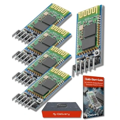 Afbeelding van AZDelivery 5 x HC 05 06 Bluetooth Wireless RF Transceiver Module RS232 Seriële TTL compatibel met Arduino