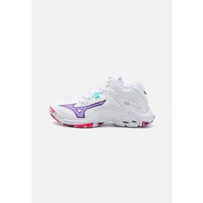 Afbeelding van Mizuno WAVE LIGHTNING Z8 MID Volleybalschoenen Wit/VioletIndigo/CamelliaRos Dames Maat 42.5