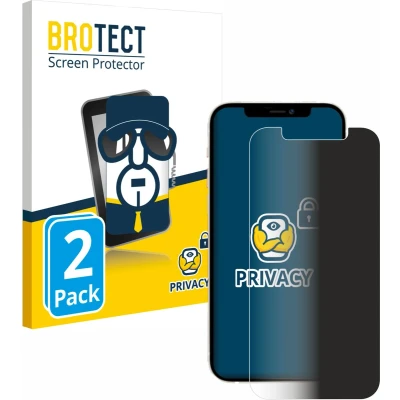 Afbeelding van BROTECT privacy screenprotector voor Apple iPhone 12 / Pro Folie Beschermfolie Blauwlichtfilter (2 Stuks)