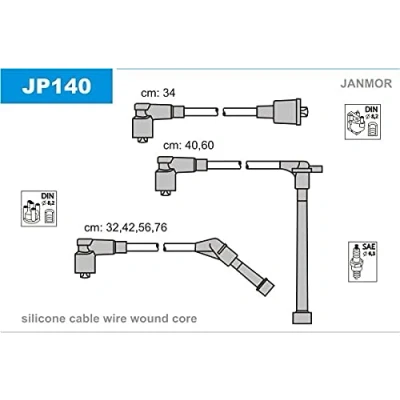 Afbeelding van JANMOR JP140 Bougiekabelset