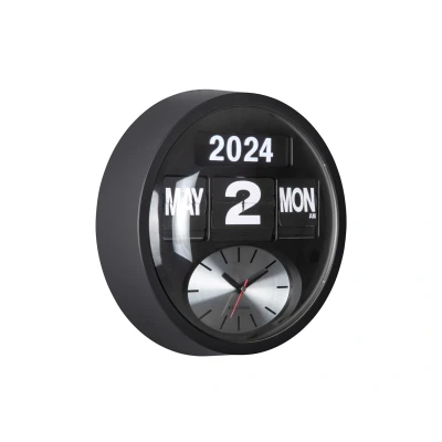 Afbeelding van Karlsson Wandklok Rond Flip Zwart Ø32,6cm