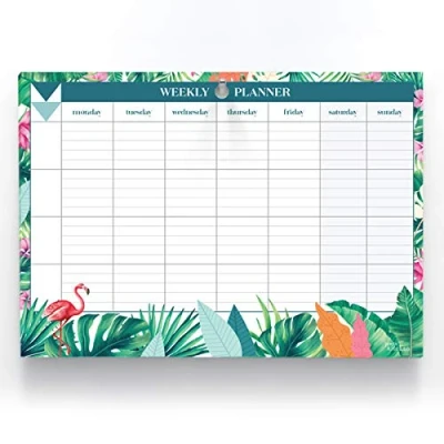 Afbeelding van Joeji&#039;s Kitchen Weekplanner 60 pagina&#039;s A4 100 g/m² geperforeerd papier voor het ophangen van je weekschema (Aqua)