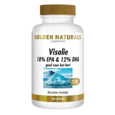 Afbeelding van Golden Naturals Visolie 18% EPA &amp; 12% DHA Capsules