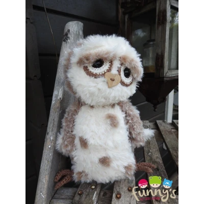 Afbeelding van Haakpakket Funny Furry Owl Soft lichtbruin