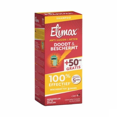 Afbeelding van Elimax 2 in 1 shampoo tegen luizen 250 ml